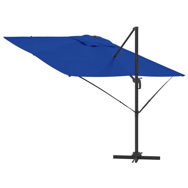 Grote foto vidaxl cantilever roma parasol azurblauw 286x285x265 cm van aluminium tuin en terras overige tuin en terras