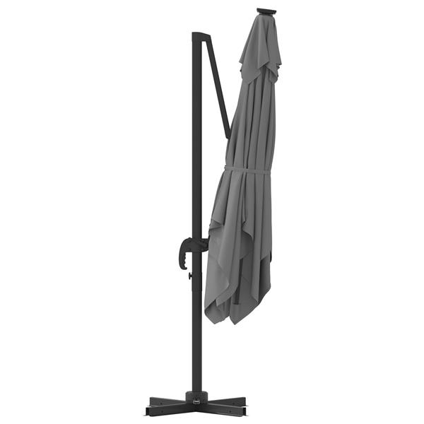 Grote foto vidaxl vrije parasol roma antraciet 286x285x265 cm aluminium tuin en terras overige tuin en terras