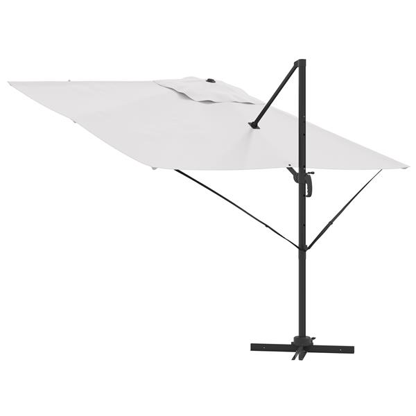Grote foto vidaxl cantilever roma parasol sand 286x285x265 cm aluminium tuin en terras overige tuin en terras