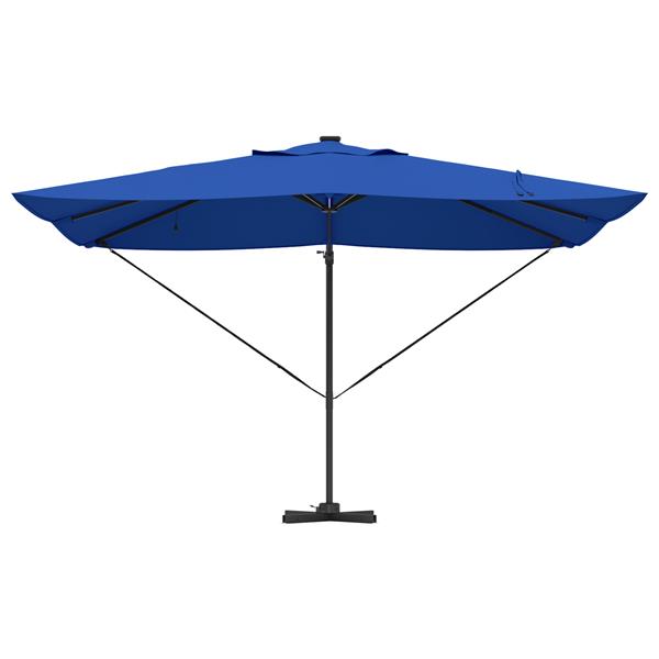 Grote foto vidaxl cantilever roma parasol met leds azure blauw 352x251x265 cm aluminium tuin en terras overige tuin en terras