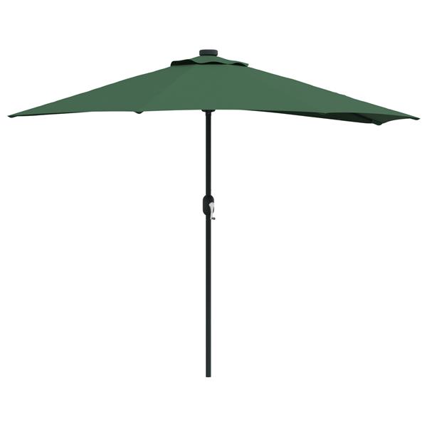 Grote foto vidaxl halve tuinparasol met aluminium paal groen 294 cm tuin en terras overige tuin en terras