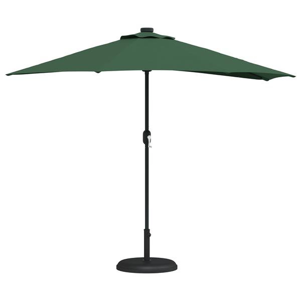 Grote foto vidaxl halve tuinparasol met aluminium paal groen 294 cm tuin en terras overige tuin en terras
