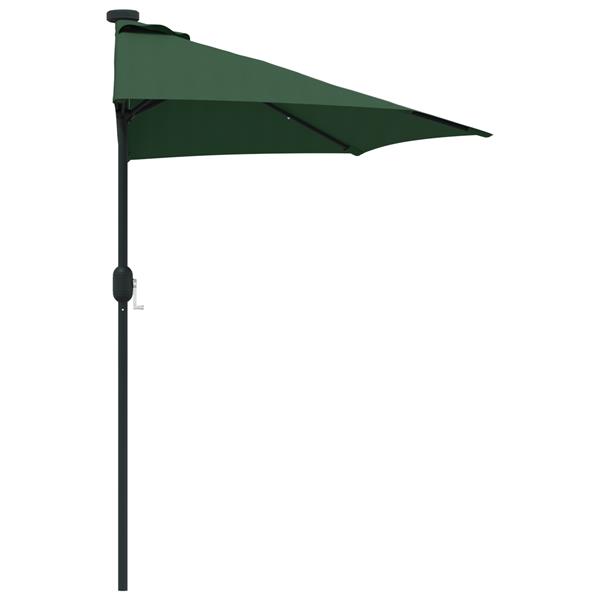 Grote foto vidaxl halve tuinparasol met aluminium paal groen 294 cm tuin en terras overige tuin en terras