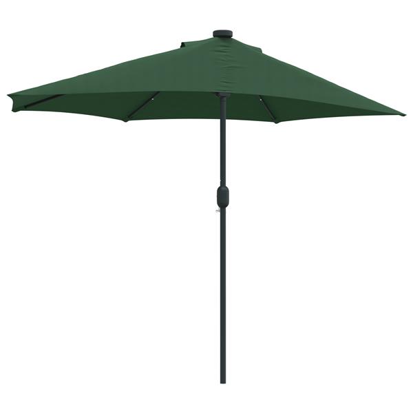 Grote foto vidaxl halve tuinparasol met aluminium paal groen 294 cm tuin en terras overige tuin en terras