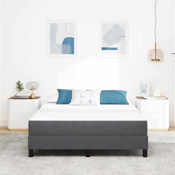 Grote foto vidaxl pocketveringmatras medium 140x190x20 cm stof donkergrijs huis en inrichting matrassen en bedbodems