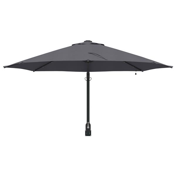 Grote foto vidaxl wandparasol met led antraciet 248 cm tuin en terras overige tuin en terras