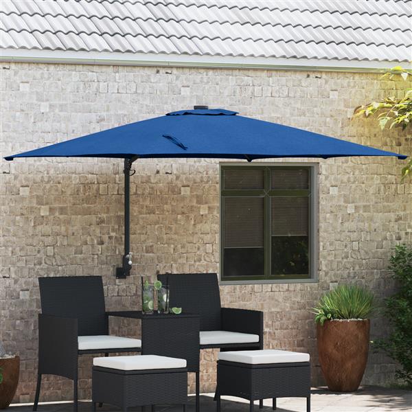 Grote foto vidaxl wandparasol azure blauw 247 cm tuin en terras overige tuin en terras