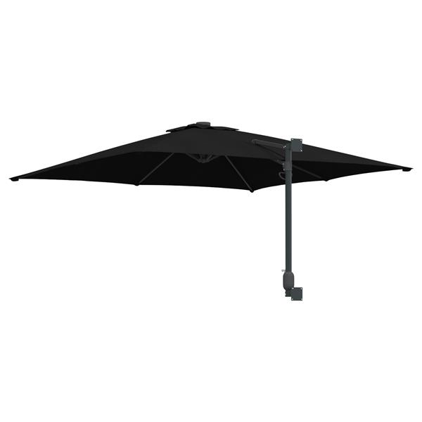 Grote foto vidaxl wandgemonteerde tuinparasols zwart 247 cm tuin en terras overige tuin en terras