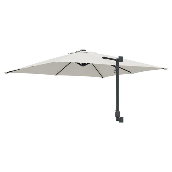 Grote foto vidaxl wandparasol zand 247 cm tuin en terras overige tuin en terras