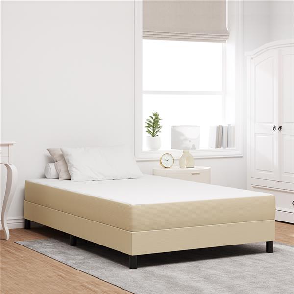 Grote foto vidaxl pocketveringmatras medium 120x200x20 cm stof lichtgroen grijs huis en inrichting matrassen en bedbodems