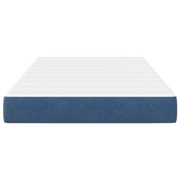 Grote foto vidaxl pocketveringmatras medium 120x200x20 cm stof blauw huis en inrichting matrassen en bedbodems