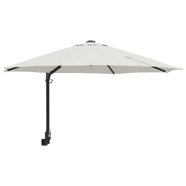 Grote foto vidaxl wandparasol tuin zand 250 cm tuin en terras overige tuin en terras