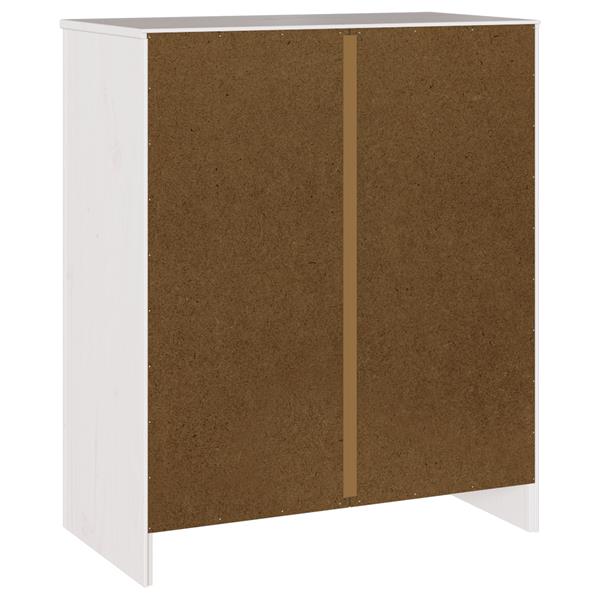 Grote foto vidaxl ladekast drammen 76 5x40x91 cm massief grenenhout wit kinderen en baby complete kinderkamers