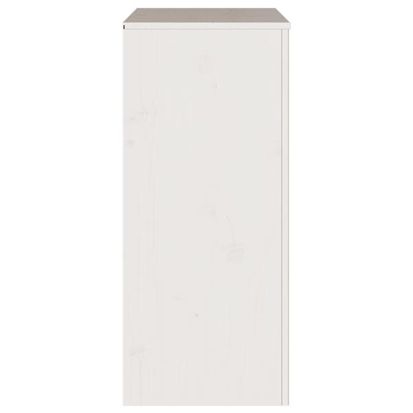 Grote foto vidaxl ladekast drammen 76 5x40x91 cm massief grenenhout wit kinderen en baby complete kinderkamers