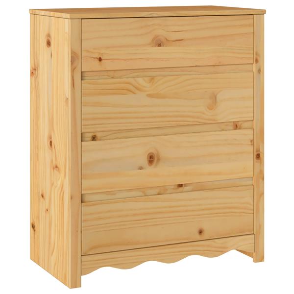 Grote foto vidaxl ladekast drammen 76 5x40x91 cm massief grenenhout kinderen en baby complete kinderkamers