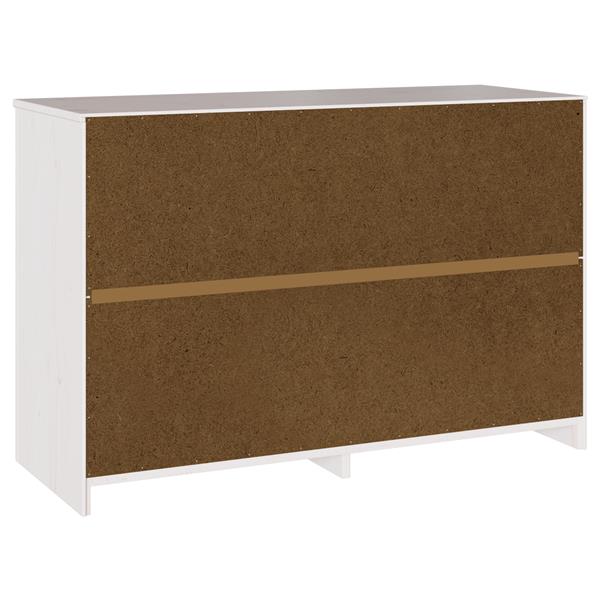 Grote foto vidaxl ladekast drammen 111x43x73 5 cm massief grenenhout wit kinderen en baby complete kinderkamers