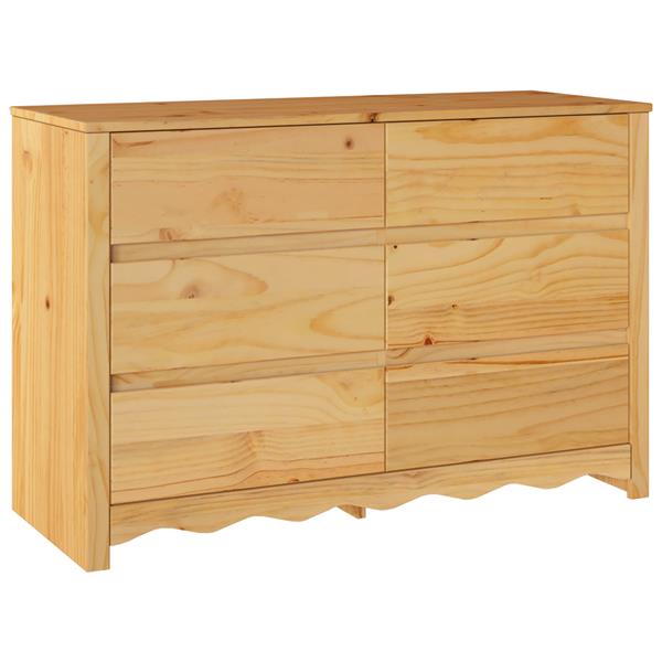 Grote foto vidaxl ladekast drammen 111x43x73 5 cm massief grenenhout kinderen en baby complete kinderkamers