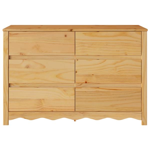 Grote foto vidaxl ladekast drammen 111x43x73 5 cm massief grenenhout kinderen en baby complete kinderkamers