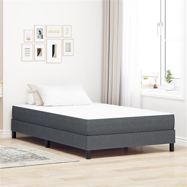 Grote foto vidaxl pocketveringmatras medium 120x200x20 cm stof donkergrijs huis en inrichting matrassen en bedbodems