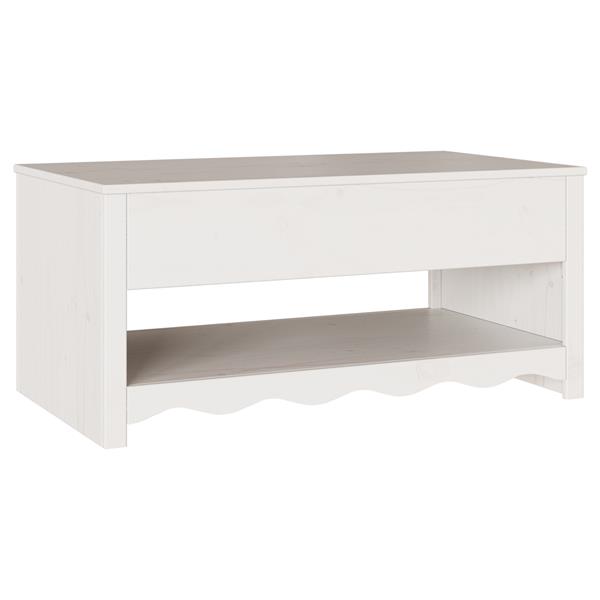 Grote foto vidaxl salontafel drammen 99x55x45 cm massief grenenhout wit huis en inrichting eettafels