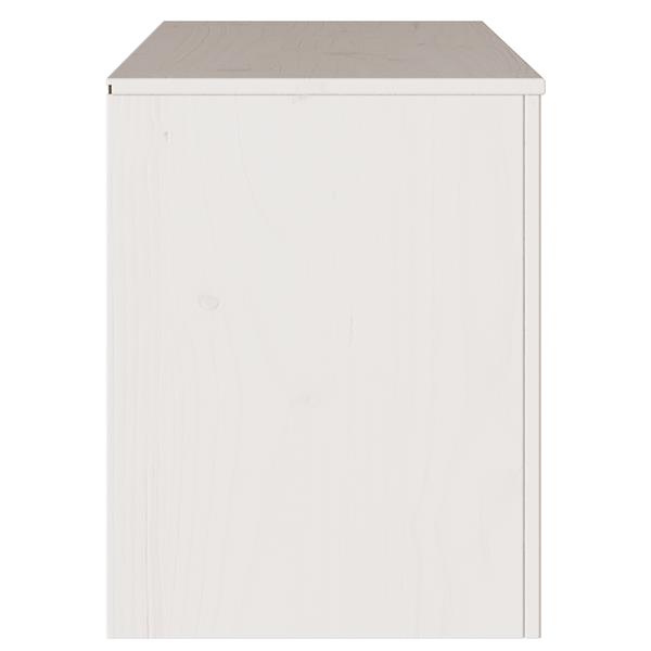 Grote foto vidaxl tv meubel drammen 99x43x55 cm massief grenenhout wit huis en inrichting overige