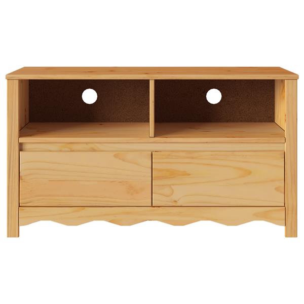 Grote foto vidaxl tv meubel drammen 99x43x55 cm massief grenenhout huis en inrichting overige