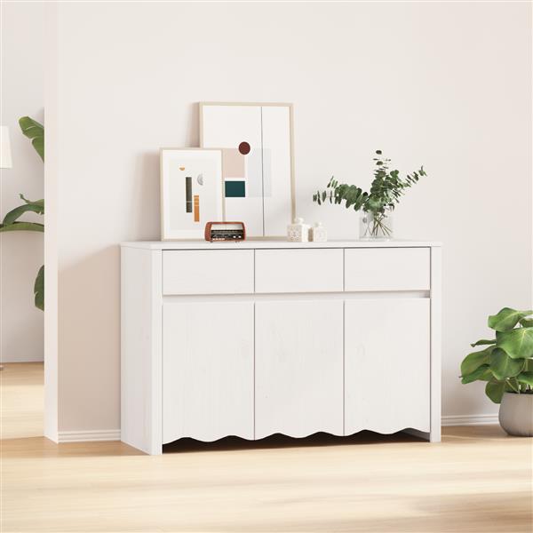 Grote foto vidaxl dressoir drammen 114x43x75 5 cm massief grenenhout wit huis en inrichting overige