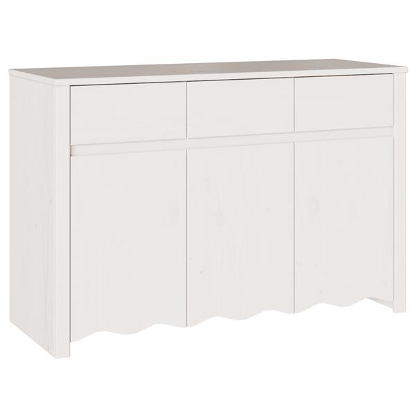 Grote foto vidaxl dressoir drammen 114x43x75 5 cm massief grenenhout wit huis en inrichting overige