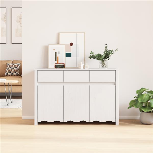 Grote foto vidaxl dressoir drammen 114x43x75 5 cm massief grenenhout wit huis en inrichting overige