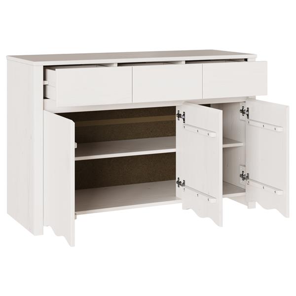 Grote foto vidaxl dressoir drammen 114x43x75 5 cm massief grenenhout wit huis en inrichting overige