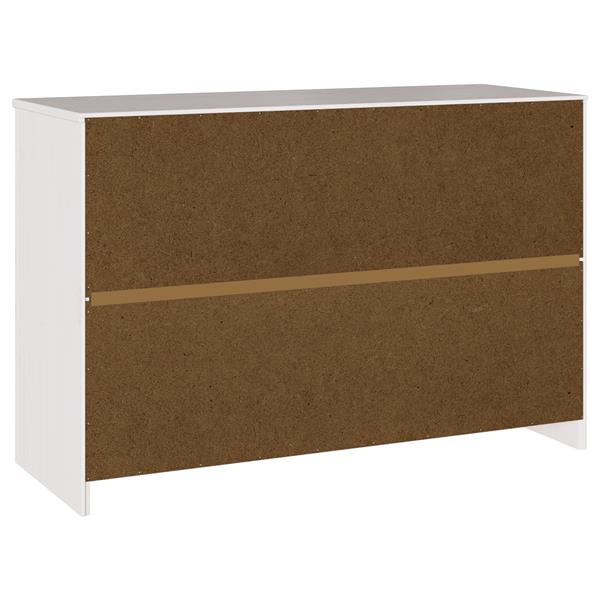 Grote foto vidaxl dressoir drammen 114x43x75 5 cm massief grenenhout wit huis en inrichting overige