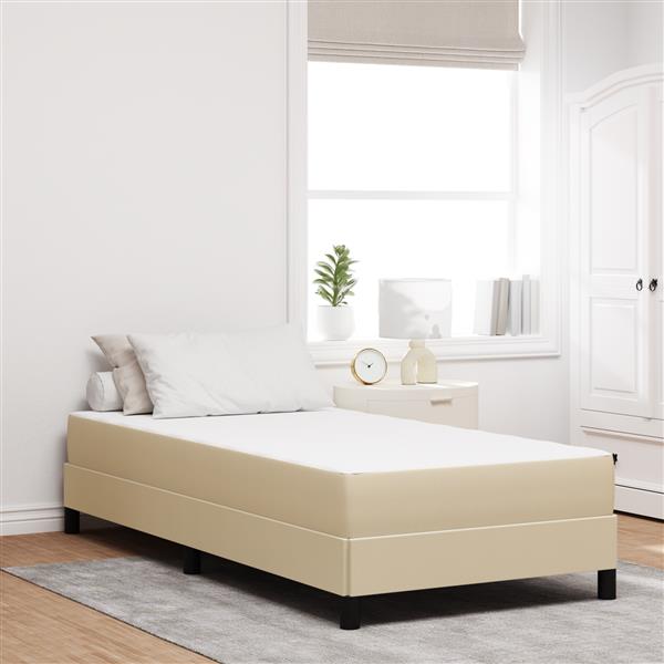 Grote foto vidaxl pocketveringmatras medium 100x200x20 cm stof lichtgroen grijs huis en inrichting matrassen en bedbodems