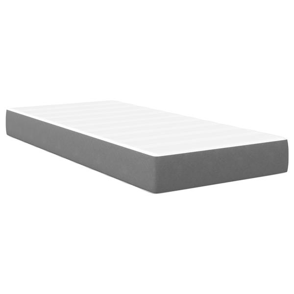Grote foto vidaxl pocketveringmatras medium 90x190x20 cm stof lichtgrijs huis en inrichting matrassen en bedbodems