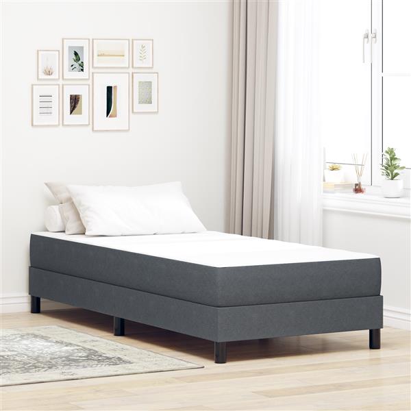 Grote foto vidaxl pocketveringmatras medium 80x200x20 cm stof donkergrijs huis en inrichting matrassen en bedbodems