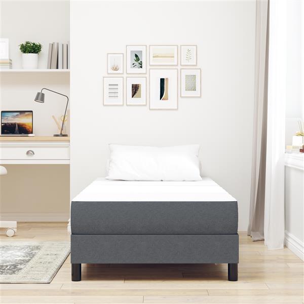 Grote foto vidaxl pocketveringmatras medium 80x200x20 cm stof donkergrijs huis en inrichting matrassen en bedbodems