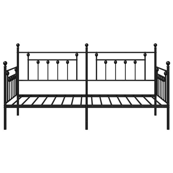 Grote foto vidaxl ligbedframe zwart 100x200 cm van staal antiek en kunst stoelen en banken