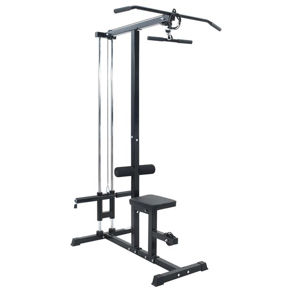 Grote foto vidaxl lat pulldown machine met verstelbare stoel 80 kg laadvermogen van staal sport en fitness fitness