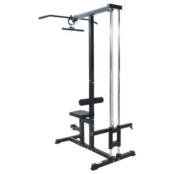 Grote foto vidaxl lat pulldown machine met verstelbare stoel 80 kg laadvermogen van staal sport en fitness fitness