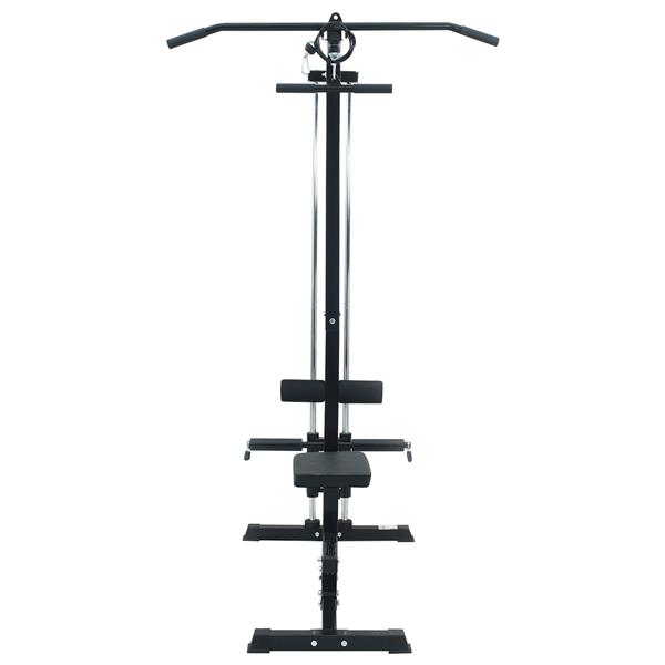 Grote foto vidaxl lat pulldown machine met verstelbare stoel 80 kg laadvermogen van staal sport en fitness fitness