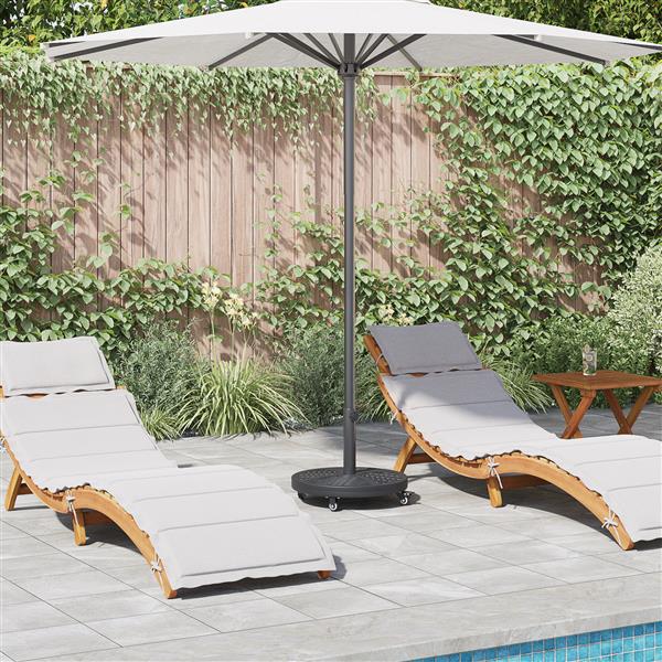 Grote foto vidaxl parasolvoet met wielen rond voor 38 48 mm palen 13 kg tuin en terras overige tuin en terras