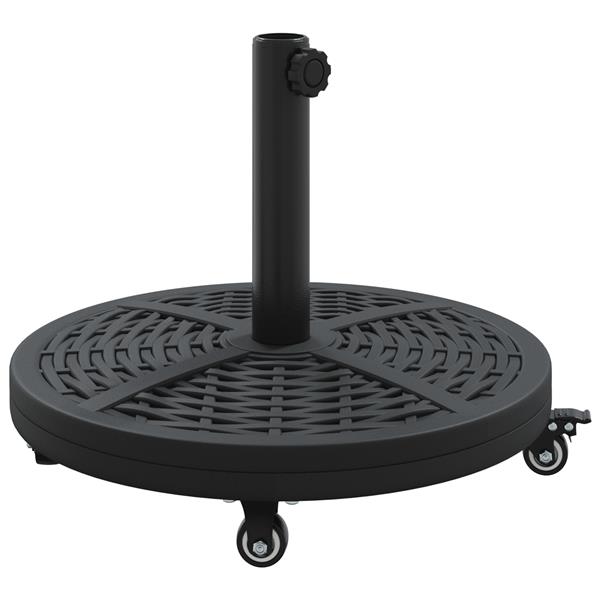 Grote foto vidaxl parasolvoet met wielen rond voor 38 48 mm palen 13 kg tuin en terras overige tuin en terras