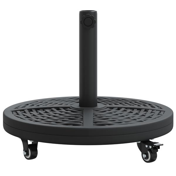 Grote foto vidaxl parasolvoet met wielen rond voor 38 48 mm palen 13 kg tuin en terras overige tuin en terras