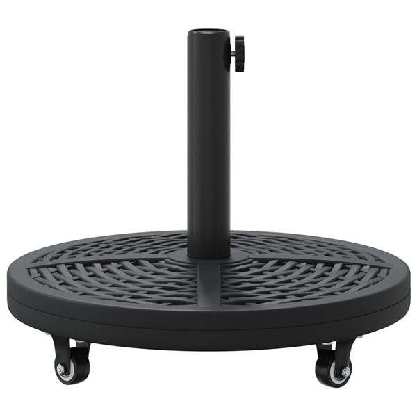 Grote foto vidaxl parasolvoet met wielen rond voor 38 48 mm palen 13 kg tuin en terras overige tuin en terras