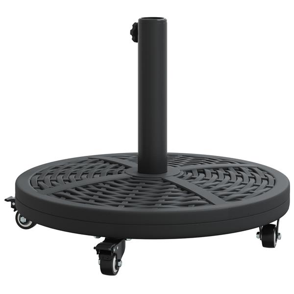 Grote foto vidaxl parasolvoet met wielen rond voor 38 48 mm palen 13 kg tuin en terras overige tuin en terras