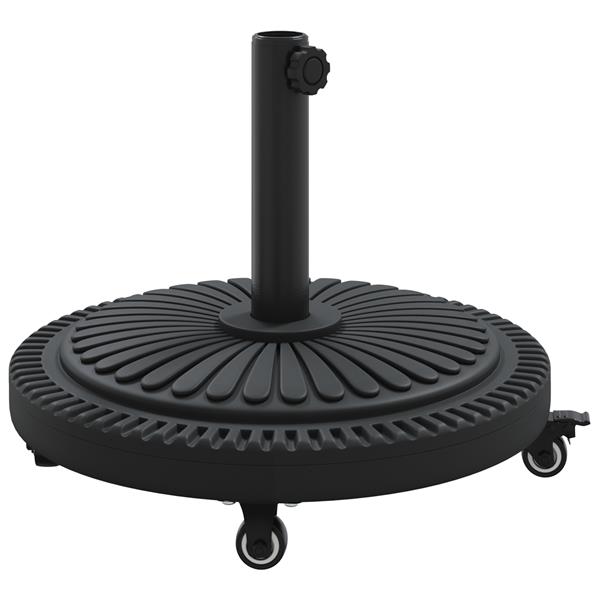 Grote foto vidaxl parasolvoet met wielen rond voor 38 48 mm palen 13 kg tuin en terras overige tuin en terras