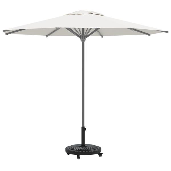 Grote foto vidaxl parasolvoet met wielen rond voor 38 48 mm palen 13 kg tuin en terras overige tuin en terras