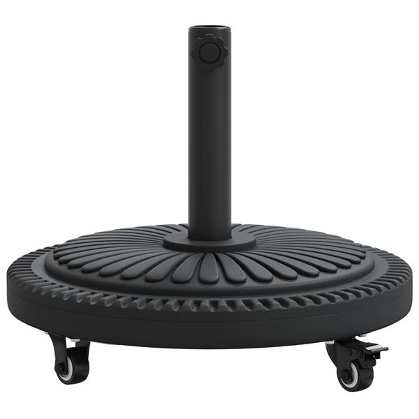 Grote foto vidaxl parasolvoet met wielen rond voor 38 48 mm palen 13 kg tuin en terras overige tuin en terras