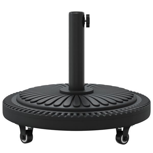 Grote foto vidaxl parasolvoet met wielen rond voor 38 48 mm palen 13 kg tuin en terras overige tuin en terras
