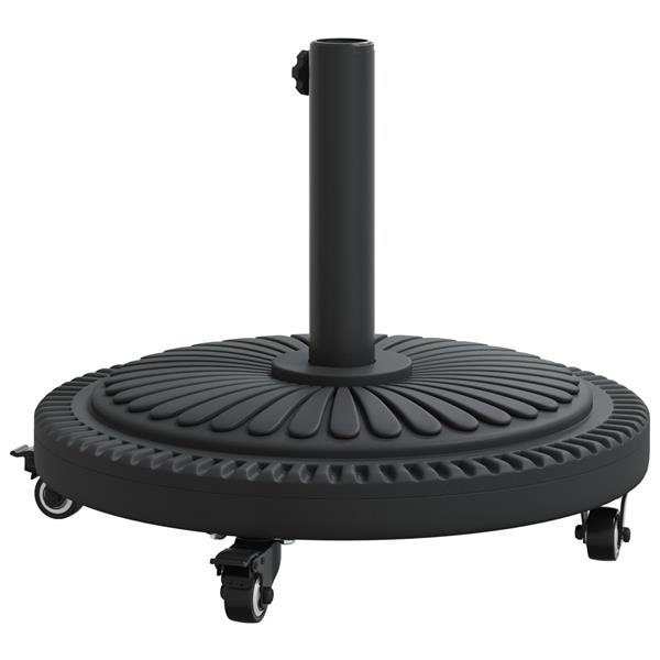 Grote foto vidaxl parasolvoet met wielen rond voor 38 48 mm palen 13 kg tuin en terras overige tuin en terras