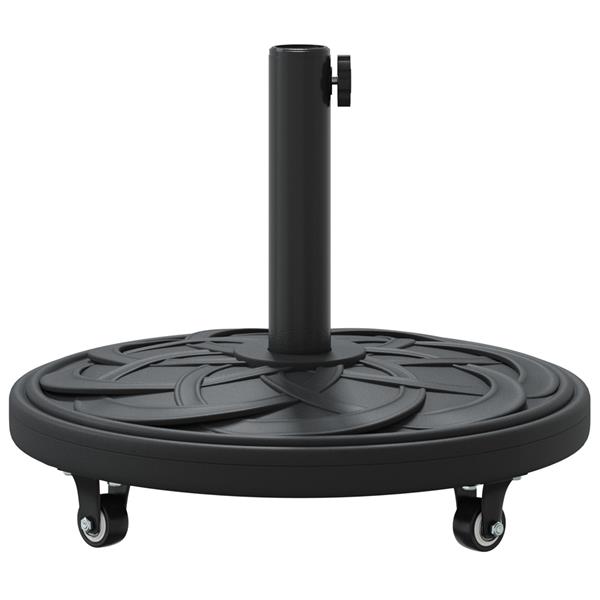 Grote foto vidaxl parasolvoet met wielen rond voor 38 48 mm palen 13 kg tuin en terras overige tuin en terras